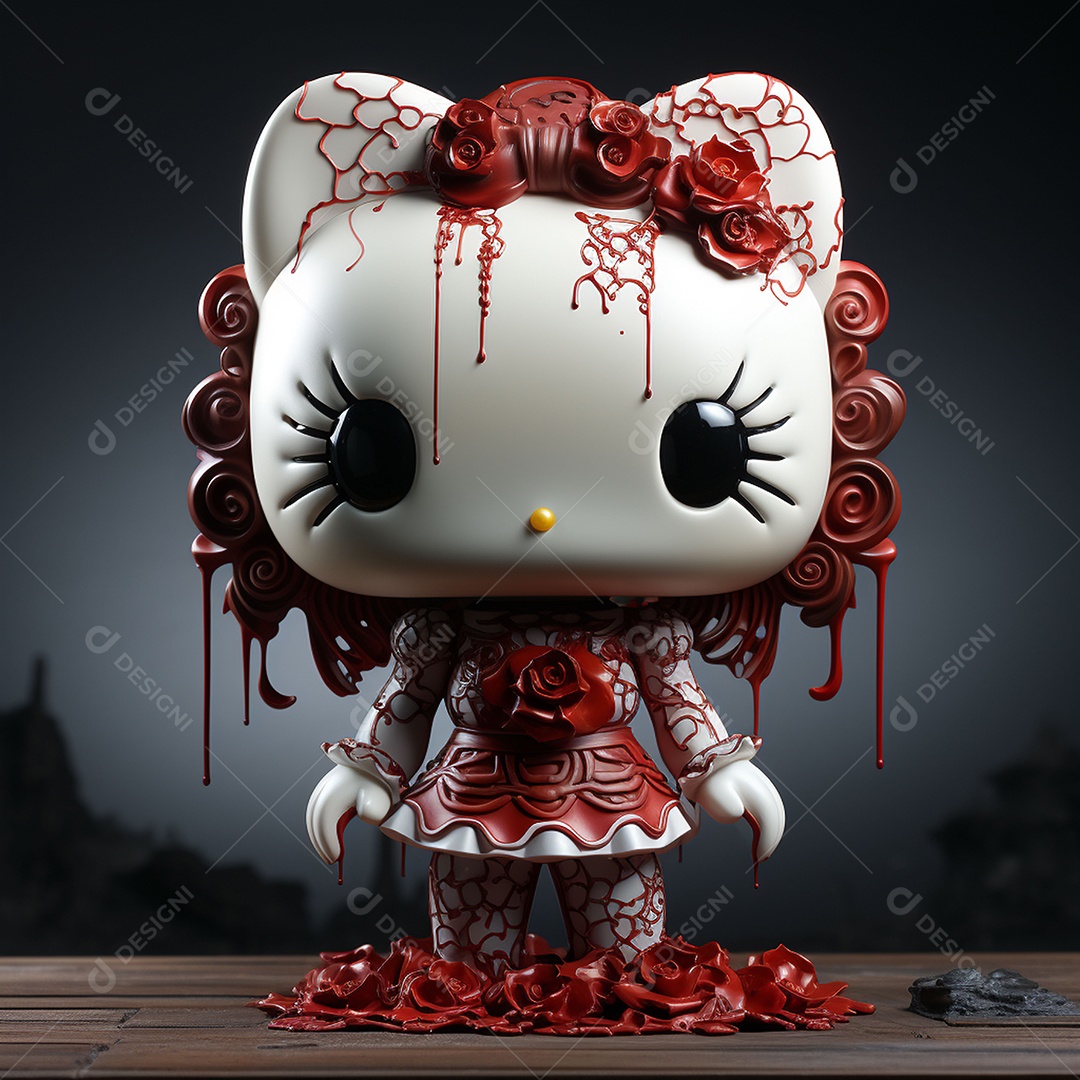 Desenho animado da hello kitty vampira