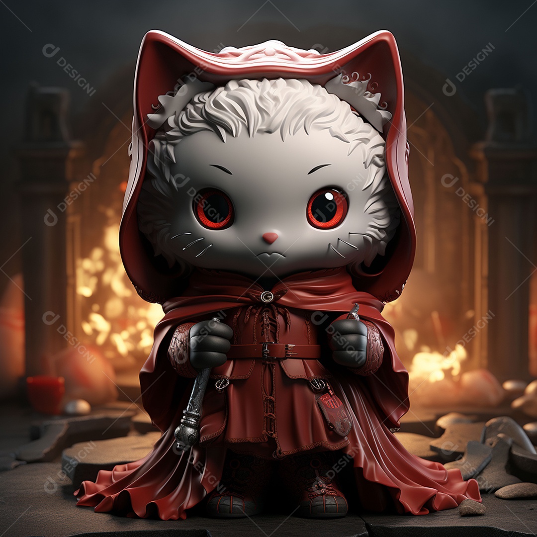 Desenho animado da hello kitty vampira