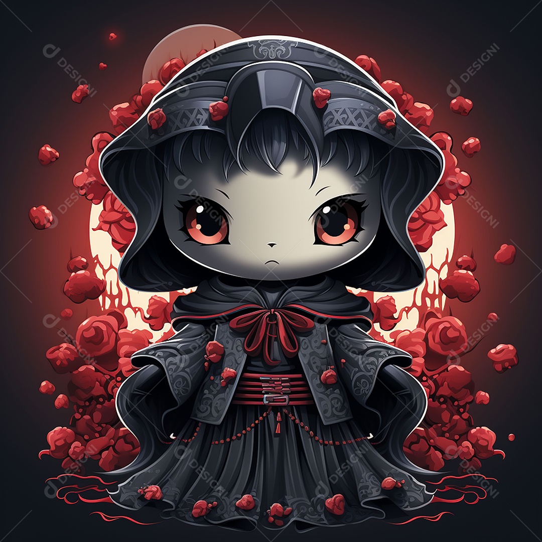 Desenho animado da hello kitty vampira