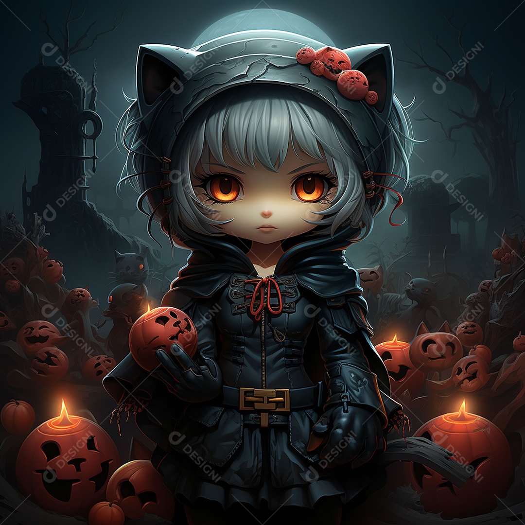 Desenho animado da hello kitty vampira