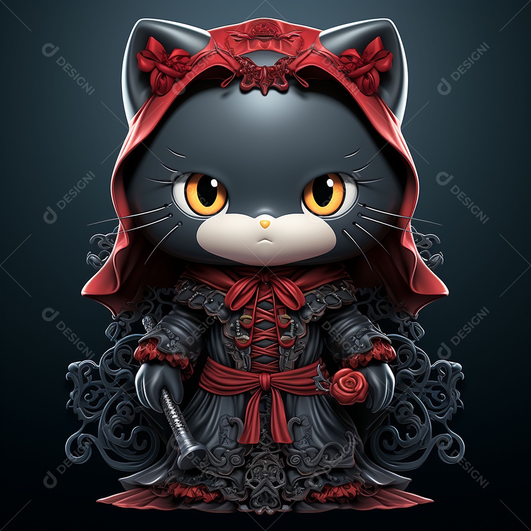 Desenho animado da hello kitty vampira