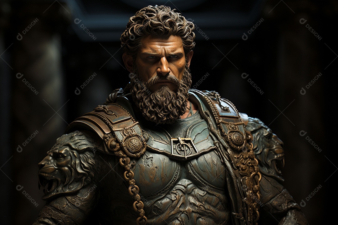 Estátua de hércules no museu do vaticano