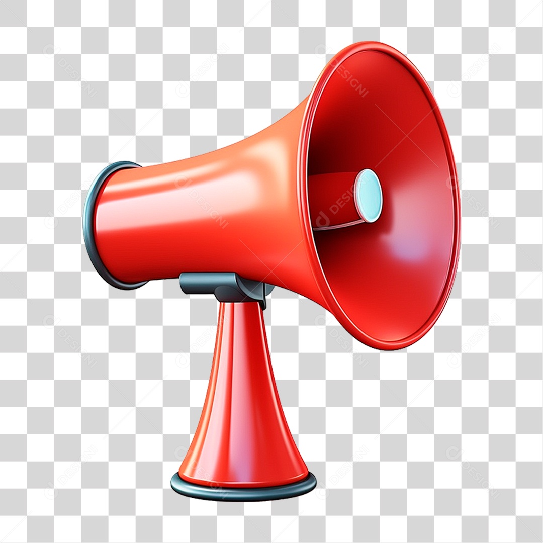 Megafone Vermelho PNG Transparente