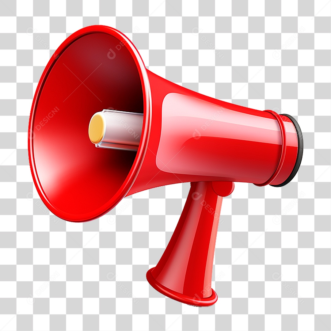Megafone Vermelho PNG Transparente