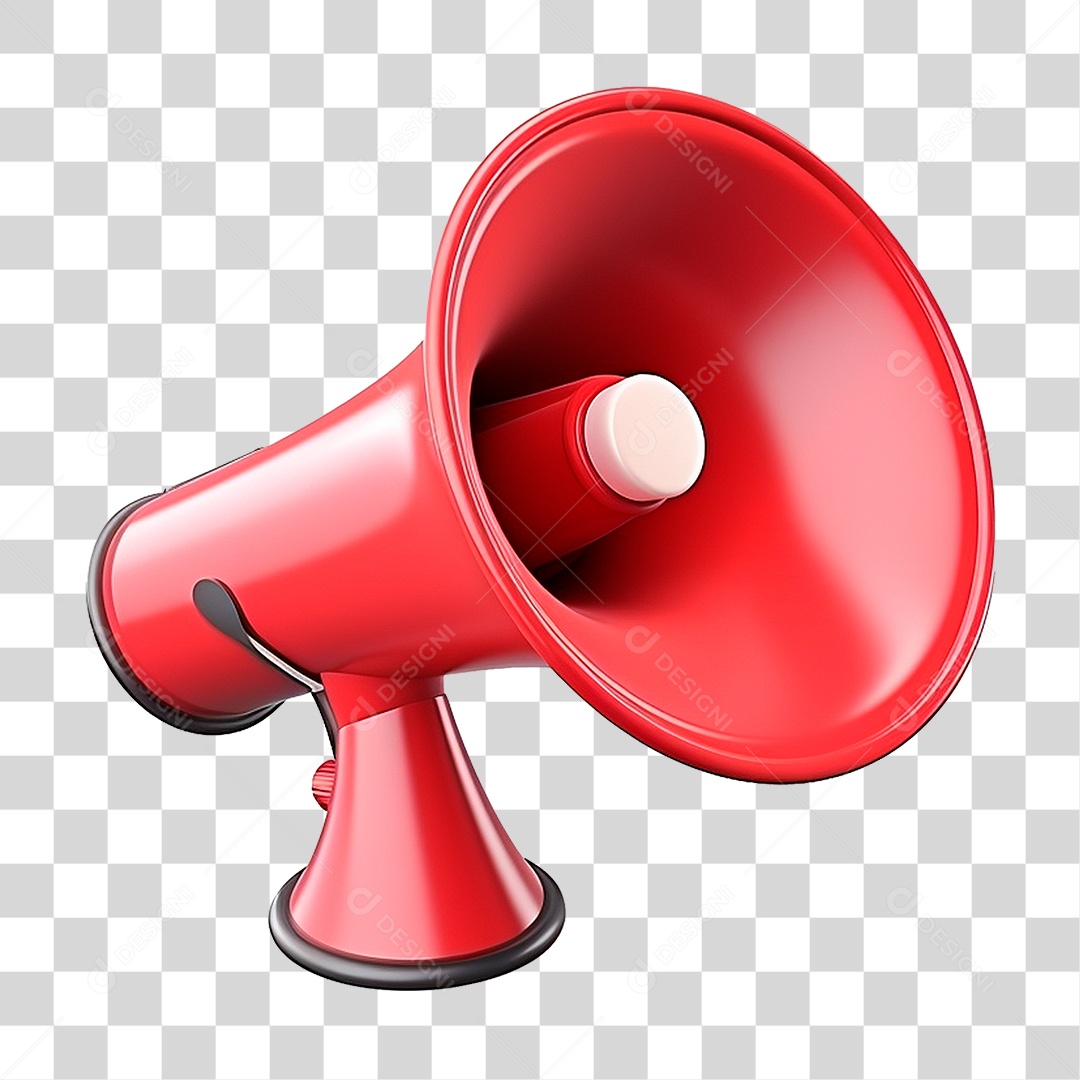 Megafone Vermelho PNG Transparente