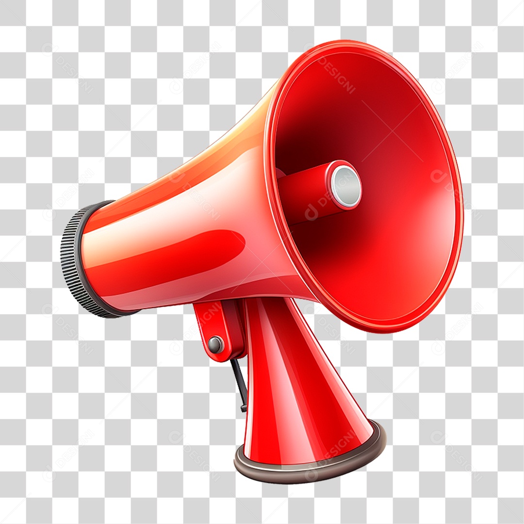 Megafone Vermelho PNG Transparente