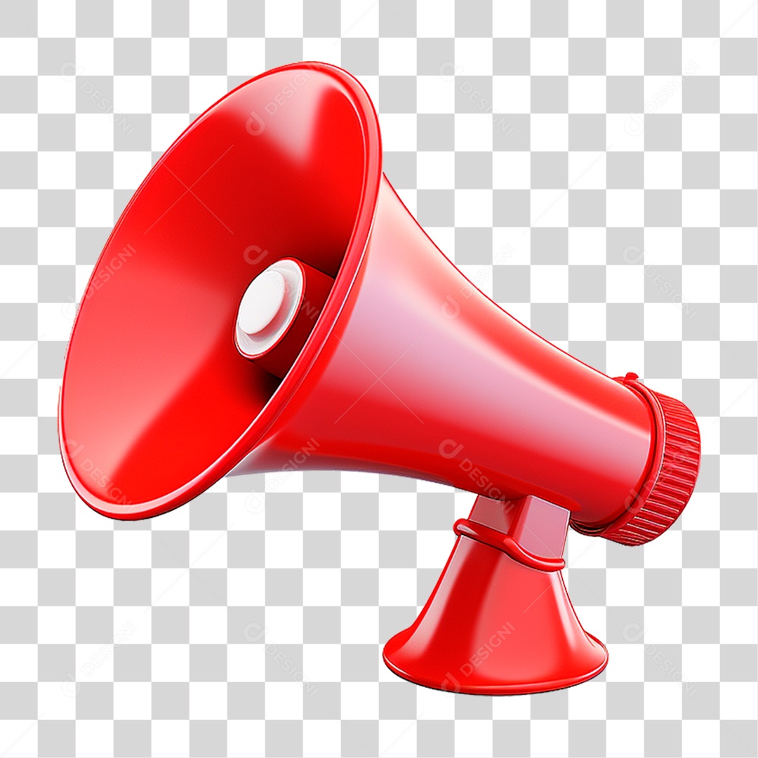 Megafone Vermelho PNG Transparente