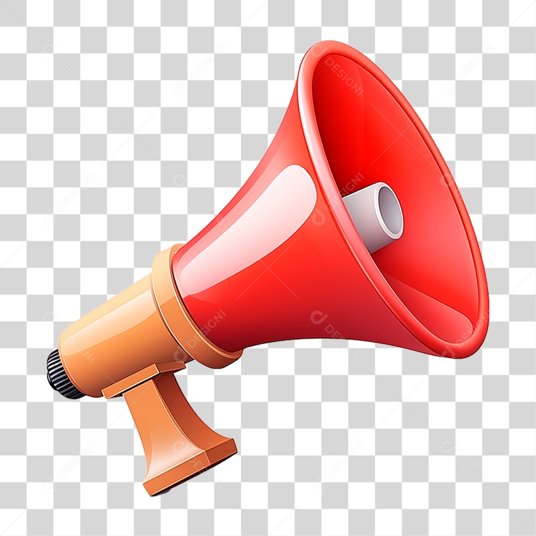 Megafone Vermelho PNG Transparente
