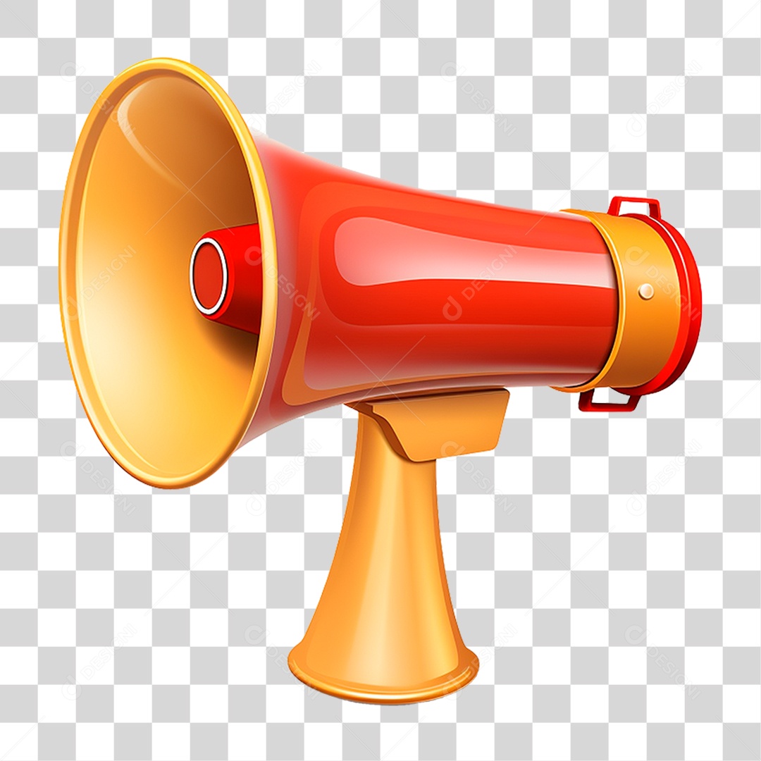 Megafone Vermelho PNG Transparente
