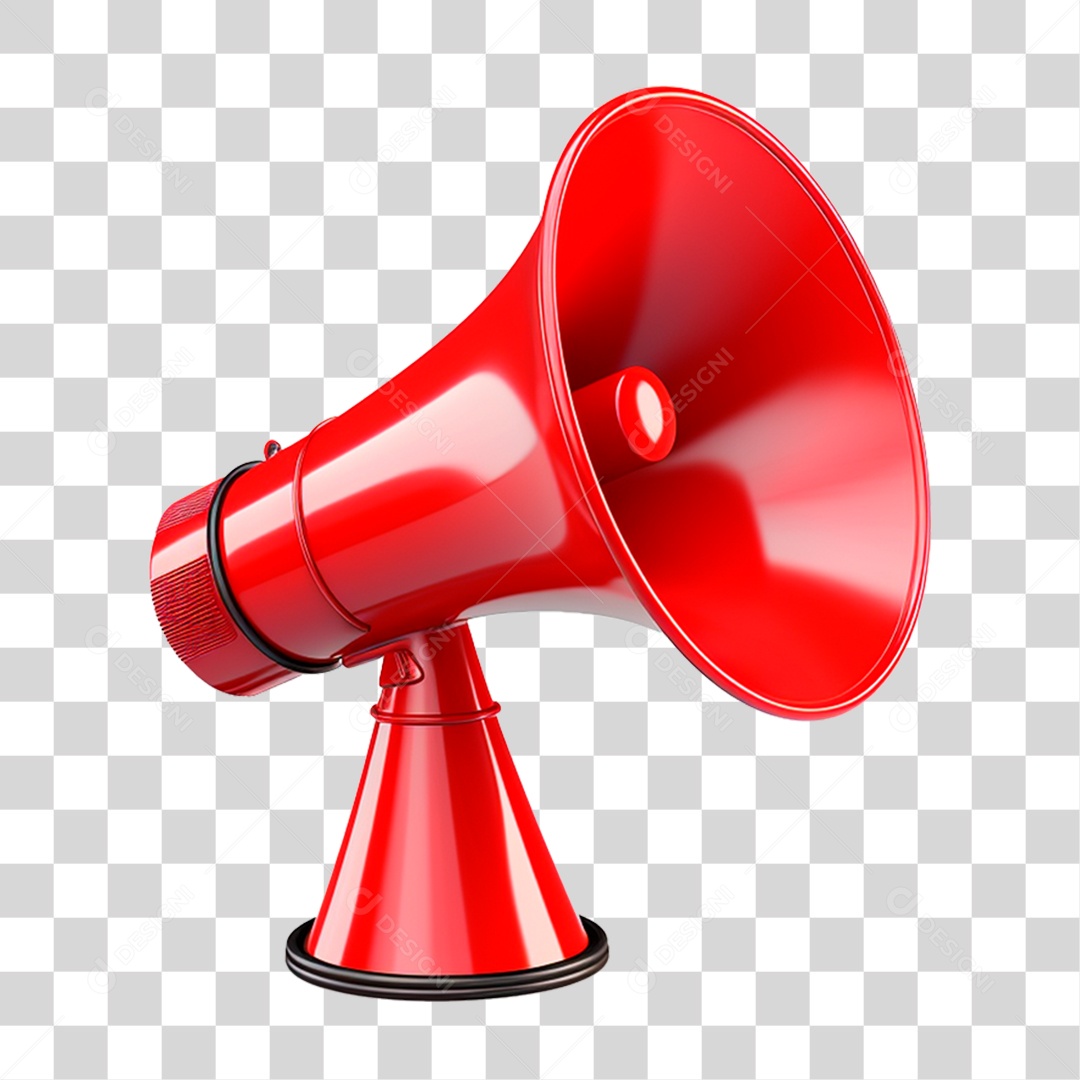 Megafone Vermelho PNG Transparente