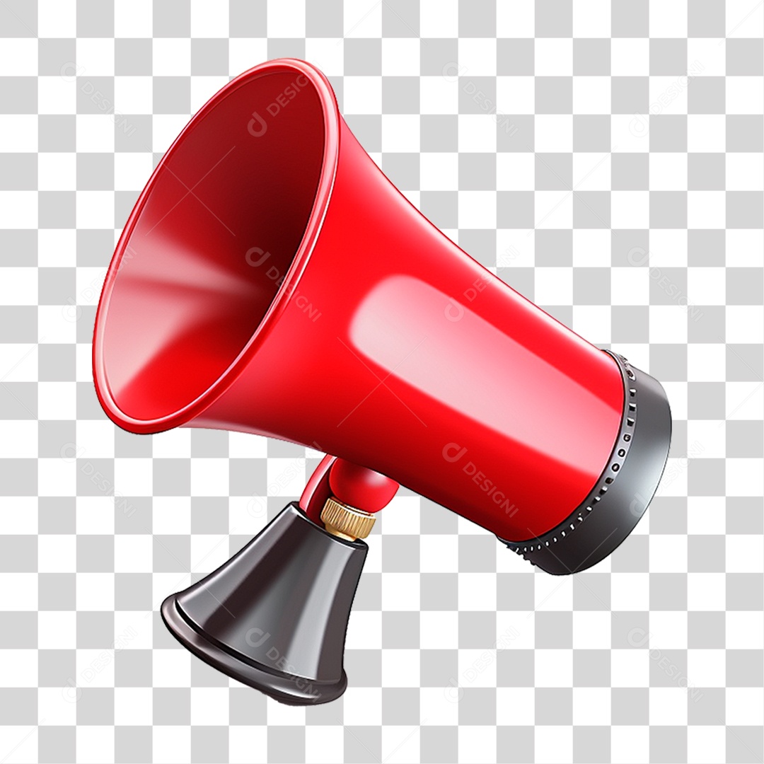 Megafone Vermelho PNG Transparente