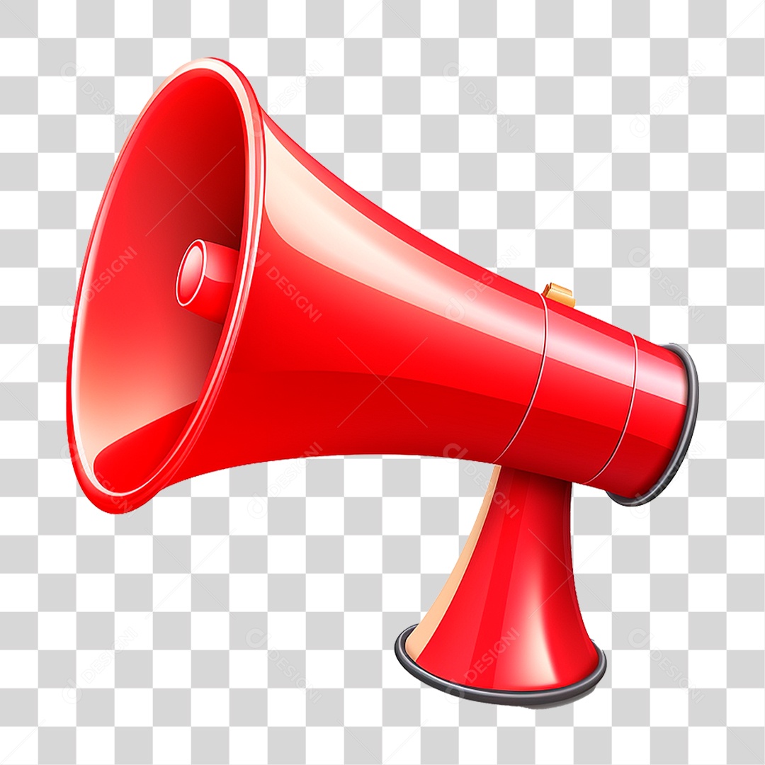 Megafone Vermelho PNG Transparente