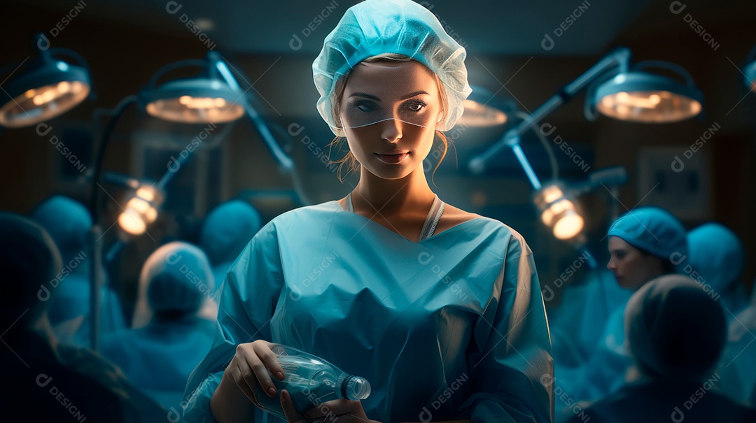 Dia Internacional da Enfermeira, 12 de maio, IA generativa estilo aquarela.