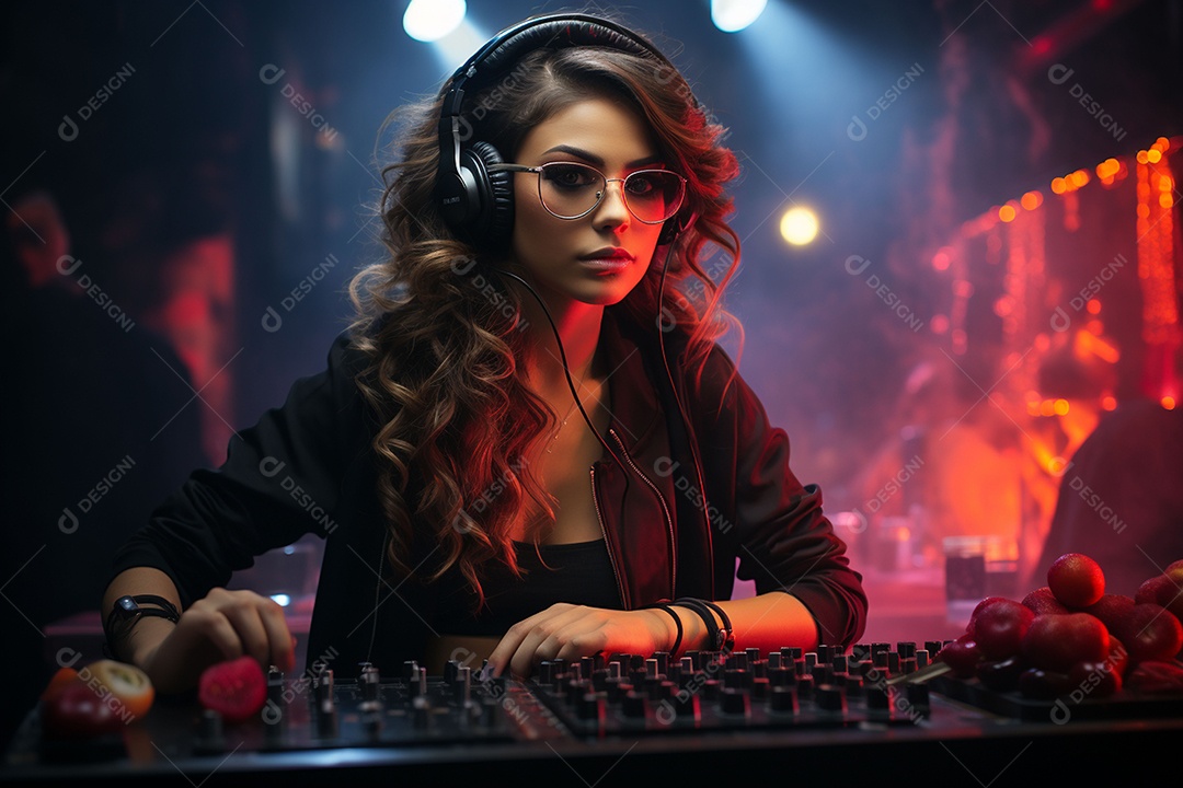 Garota dos sonhos sobre fundo minimalista