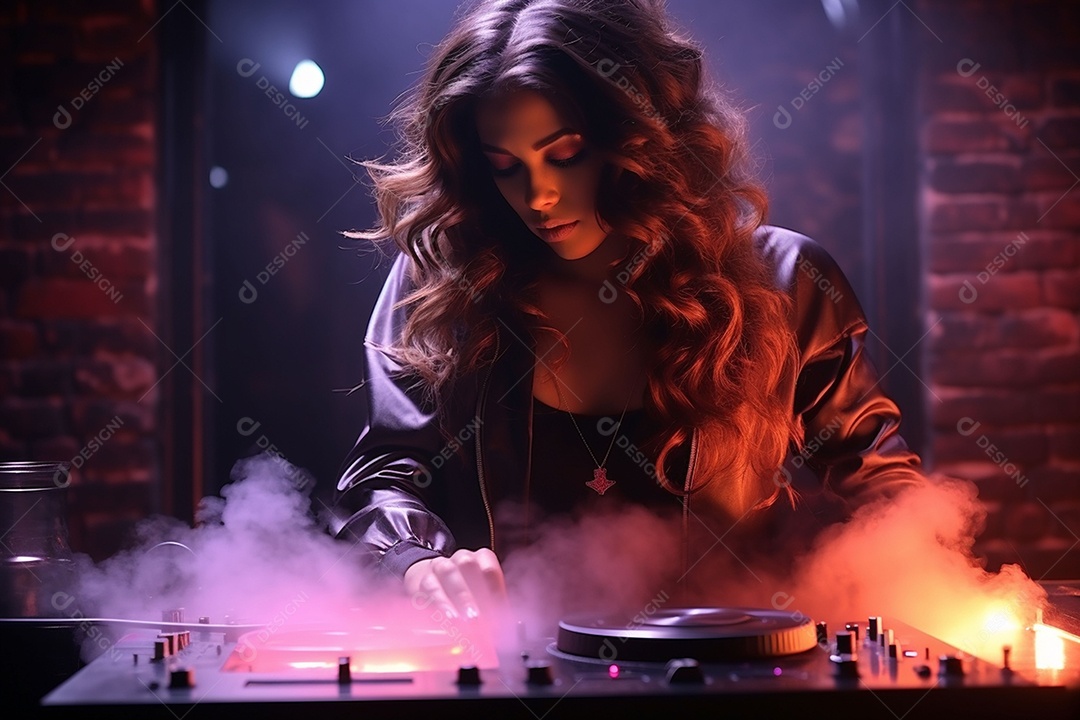 Garota dos sonhos sobre fundo minimalista