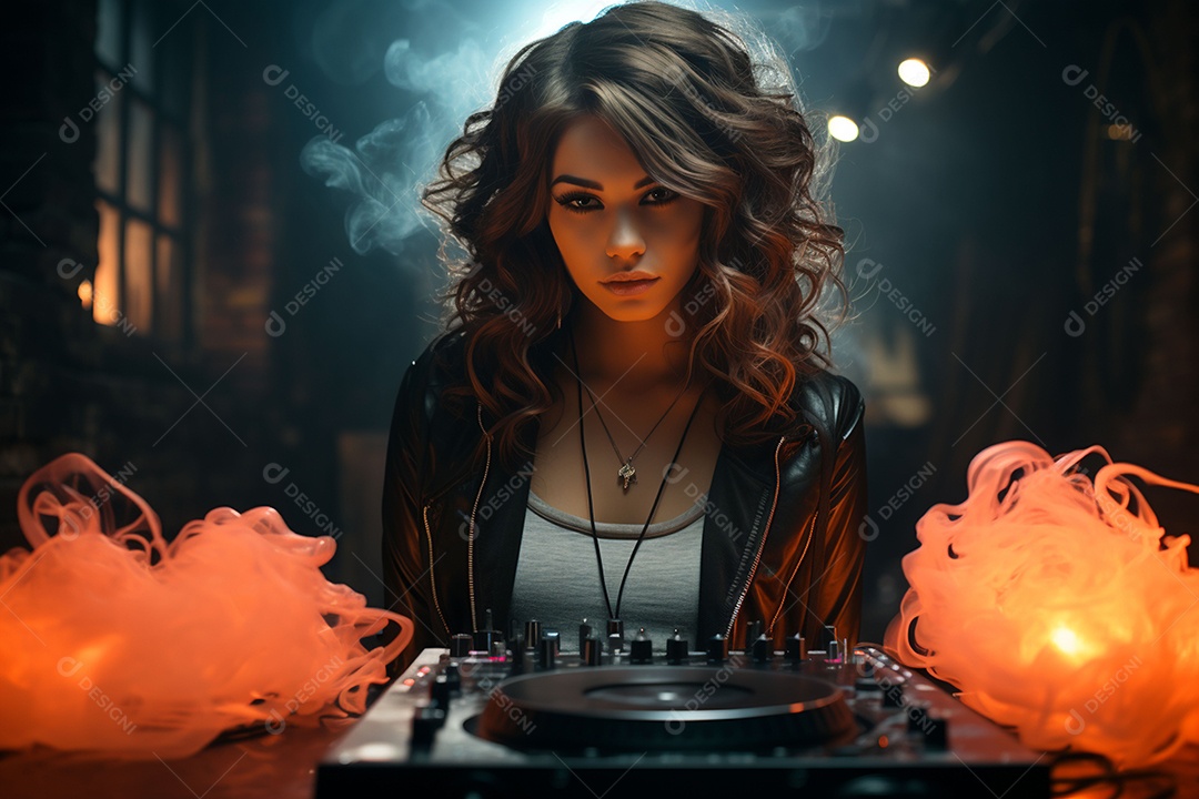 Garota dos sonhos sobre fundo minimalista