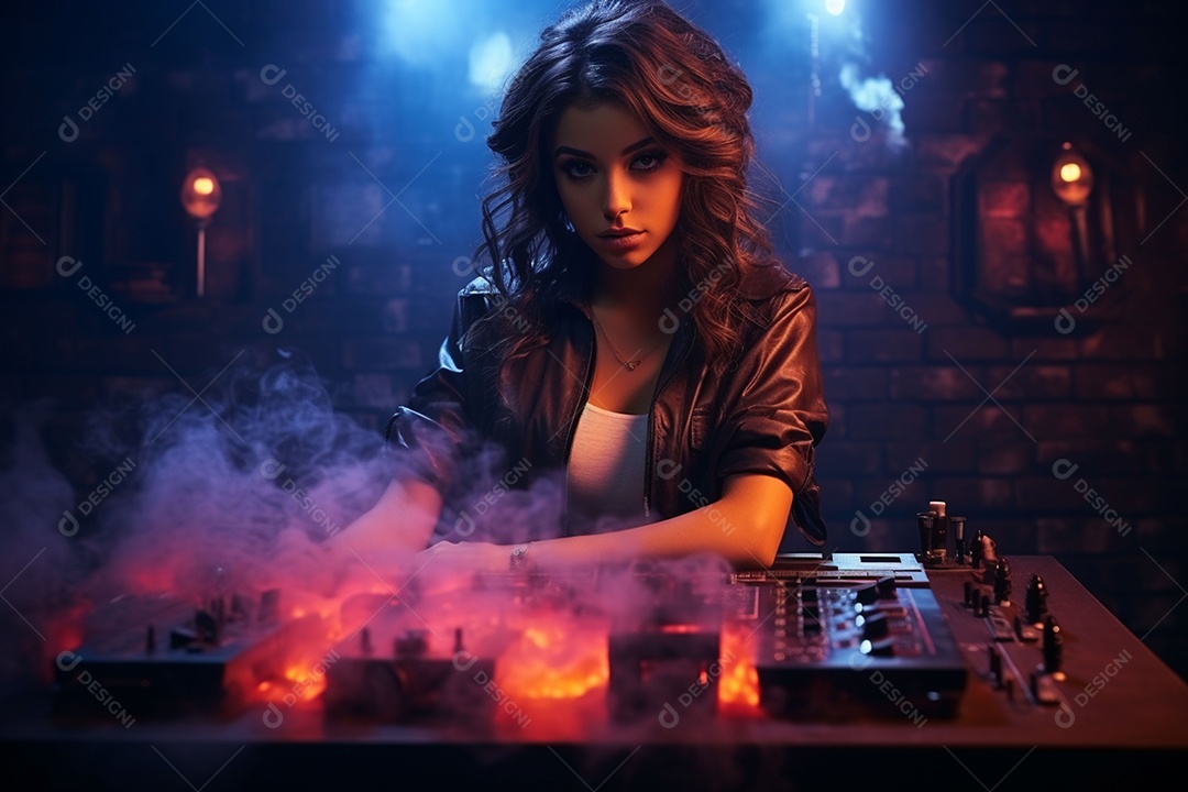 Garota dos sonhos sobre fundo minimalista