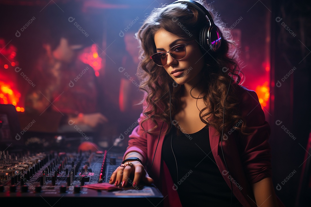 Garota dos sonhos sobre fundo minimalista