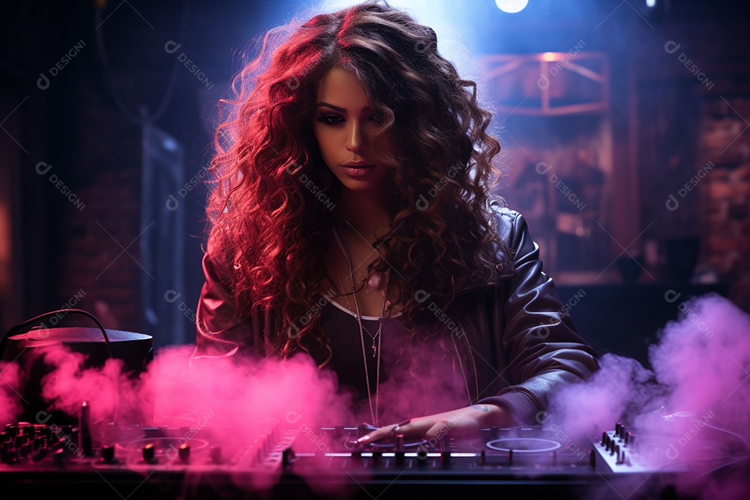 Garota dos sonhos sobre fundo minimalista