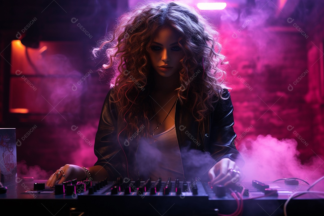 Garota dos sonhos sobre fundo minimalista