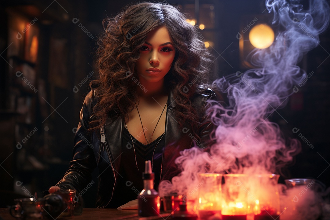 Garota dos sonhos sobre fundo minimalista