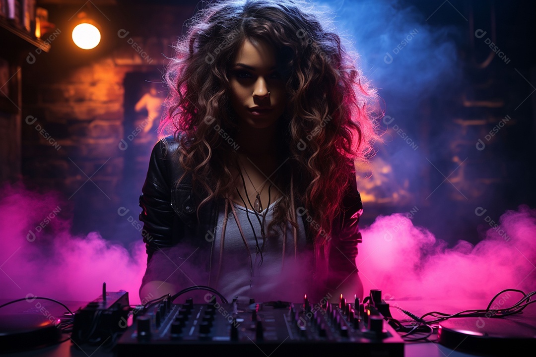 Garota dos sonhos sobre fundo minimalista