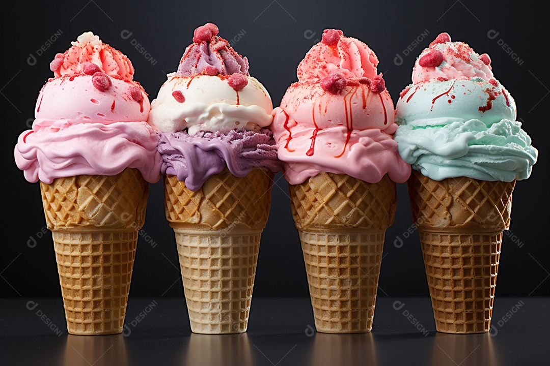 Fotografia hiper realista de sorvete