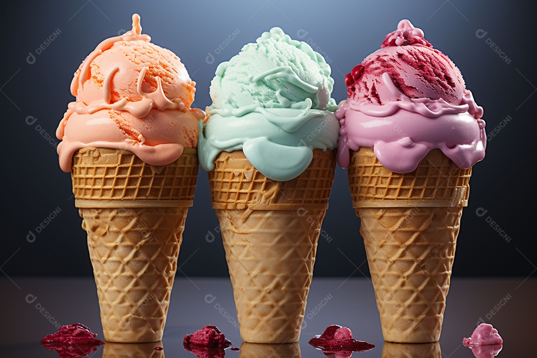 Fotografia hiper realista de sorvete