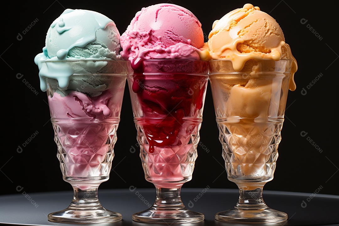 Fotografia hiper realista de sorvete