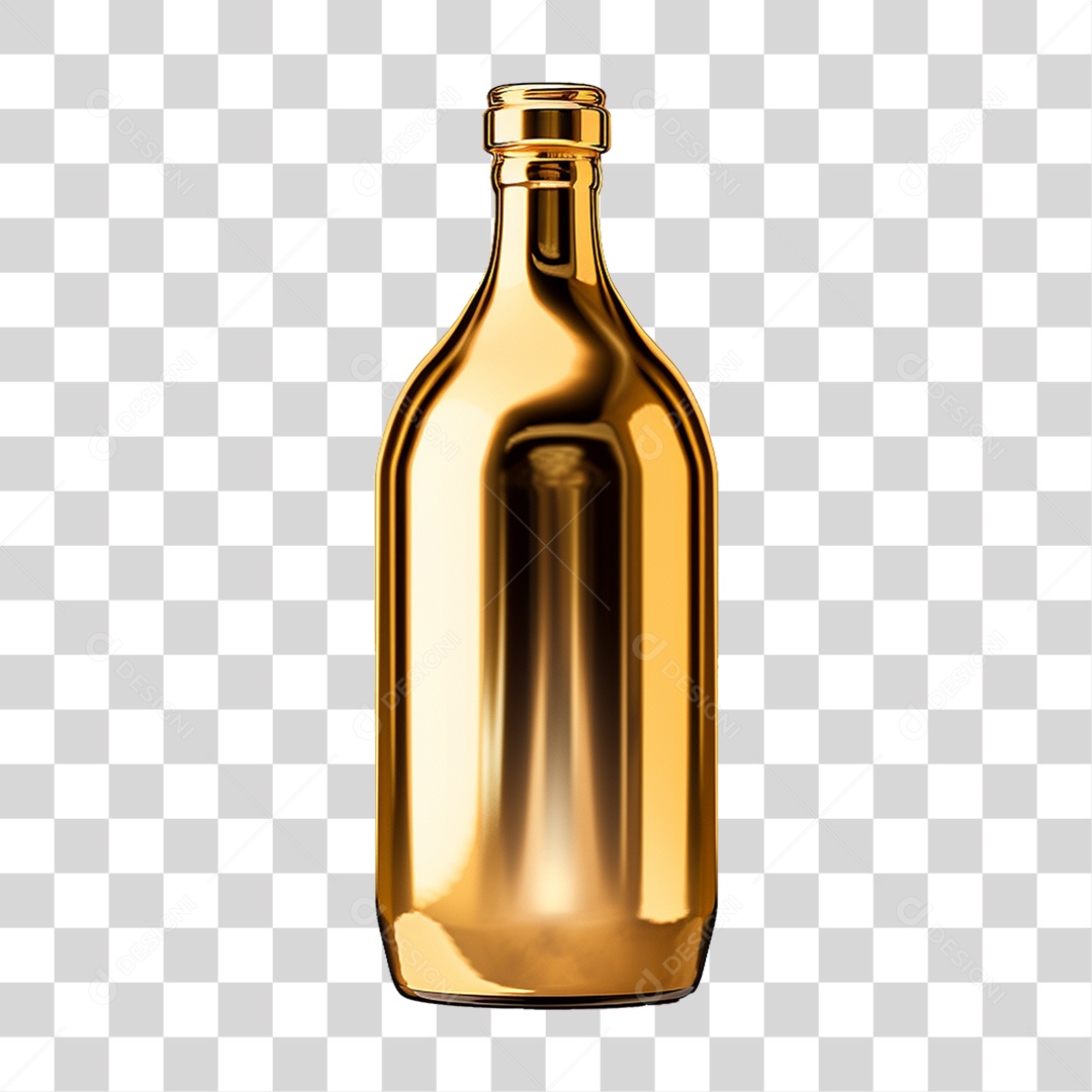 Garrafa Dourada PNG Transparente