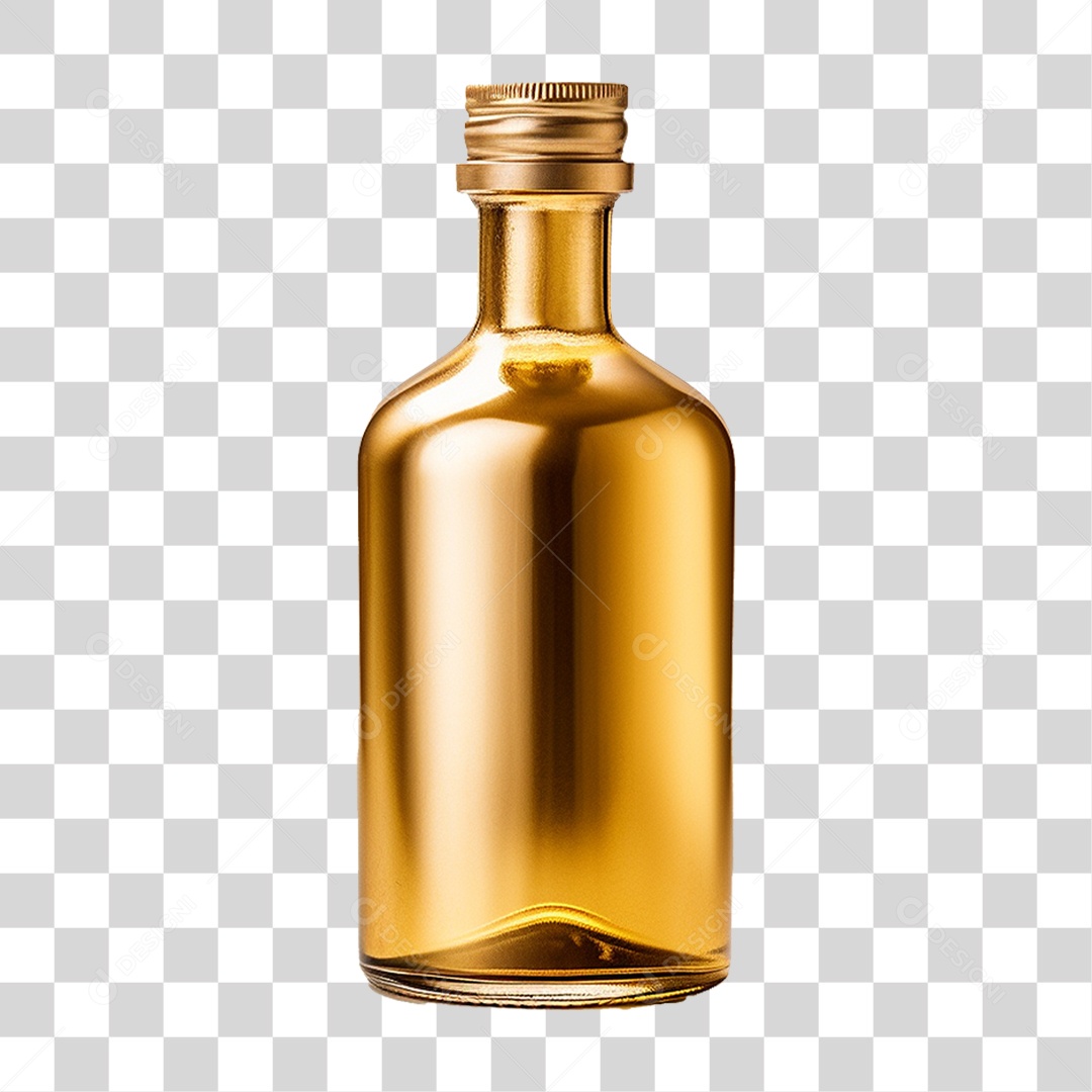 Garrafa Dourada PNG Transparente