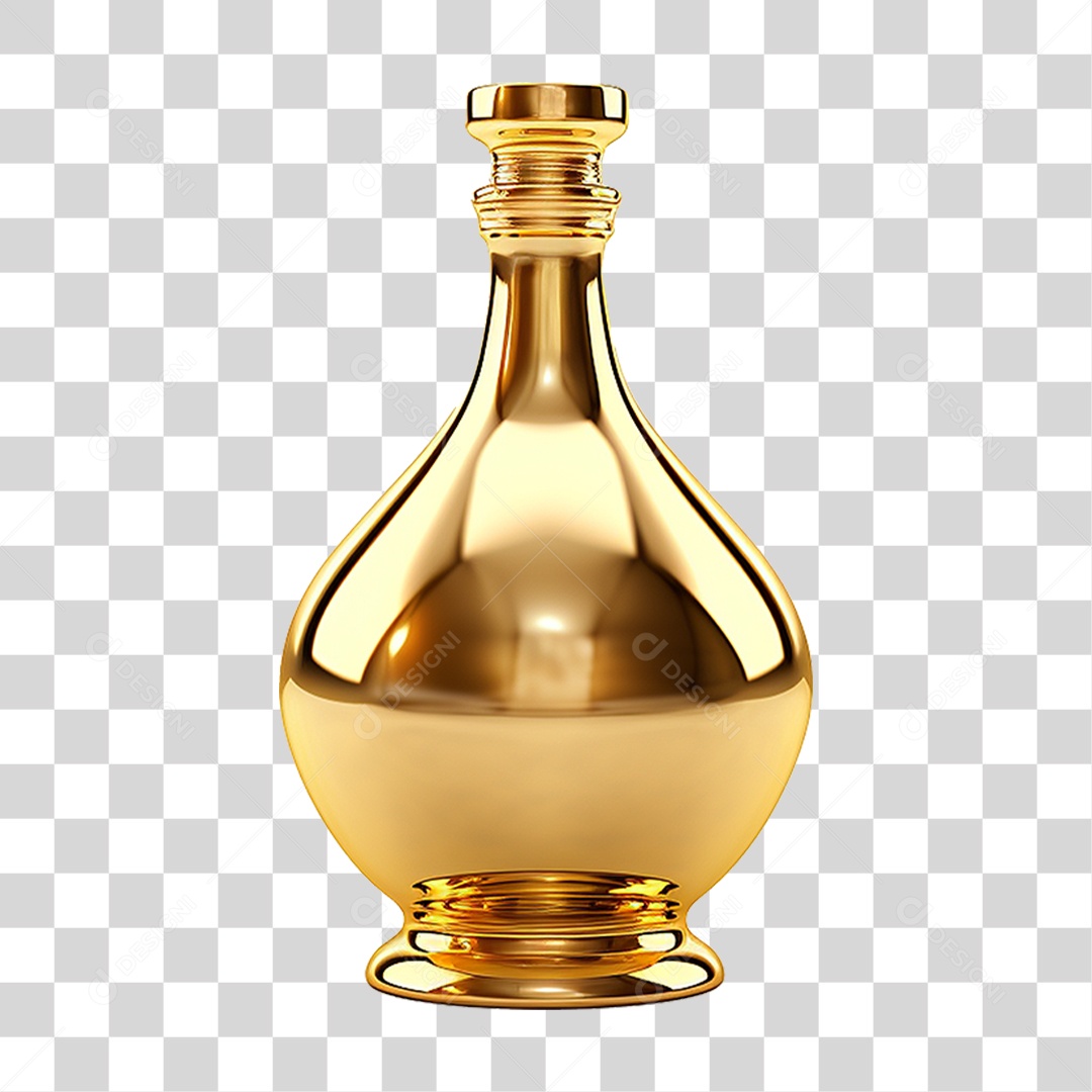 Garrafa Dourada PNG Transparente