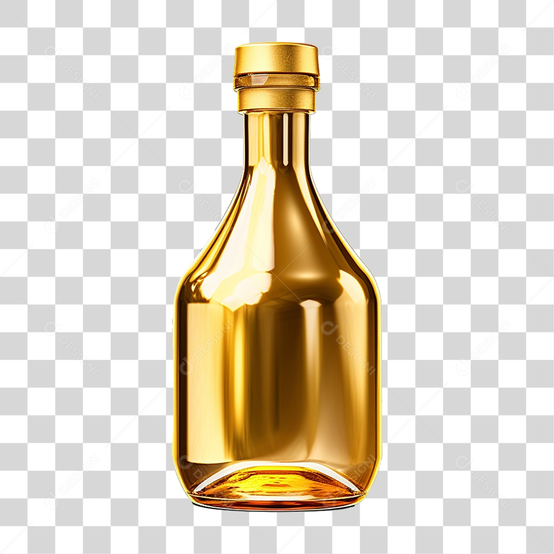 Garrafa Dourada PNG Transparente