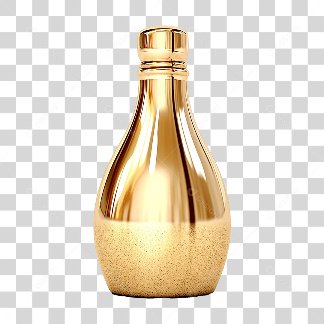 Garrafa Dourada PNG Transparente