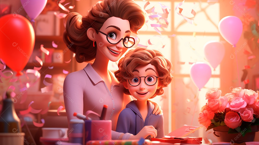 Dia das Mães, a comemoração mais merecida 12 de maio Estilo aquarela Generative AI.