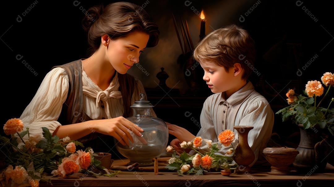 Dia das Mães, a comemoração mais merecida 12 de maio Estilo aquarela Generative AI.