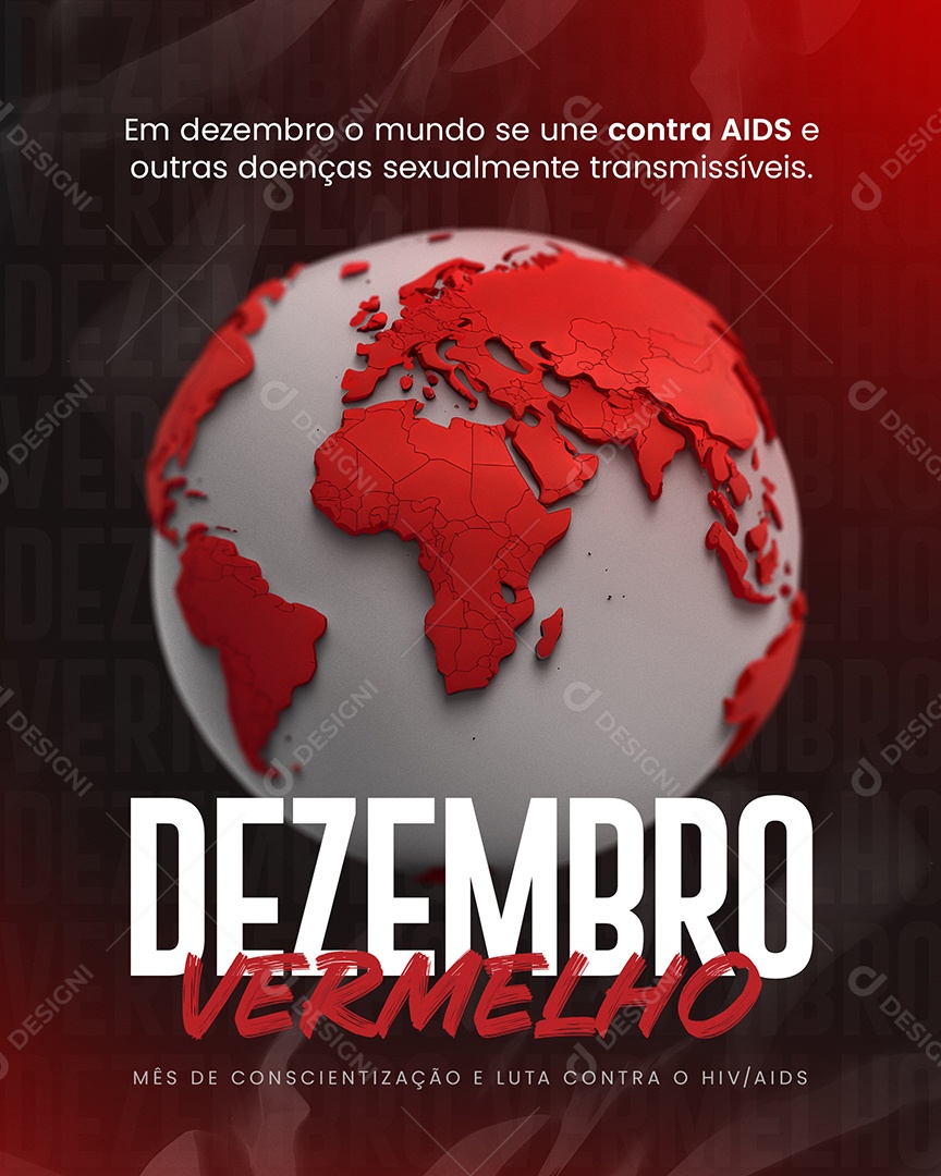 Social Media Story Dezembro Vermelho Mês De Conscientização PSD Editável