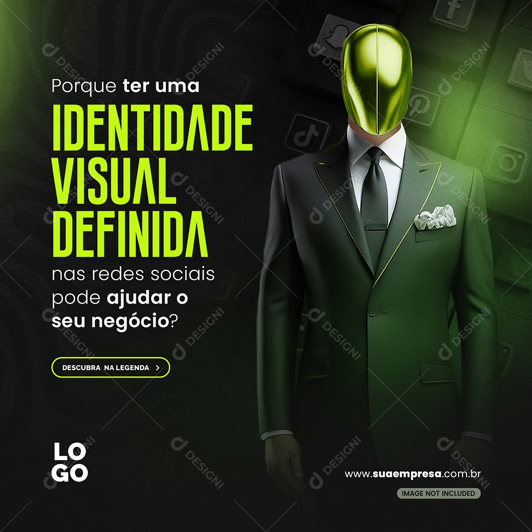 Social Media Porque Ter Uma Indentidade Visual Marketing PSD Editável