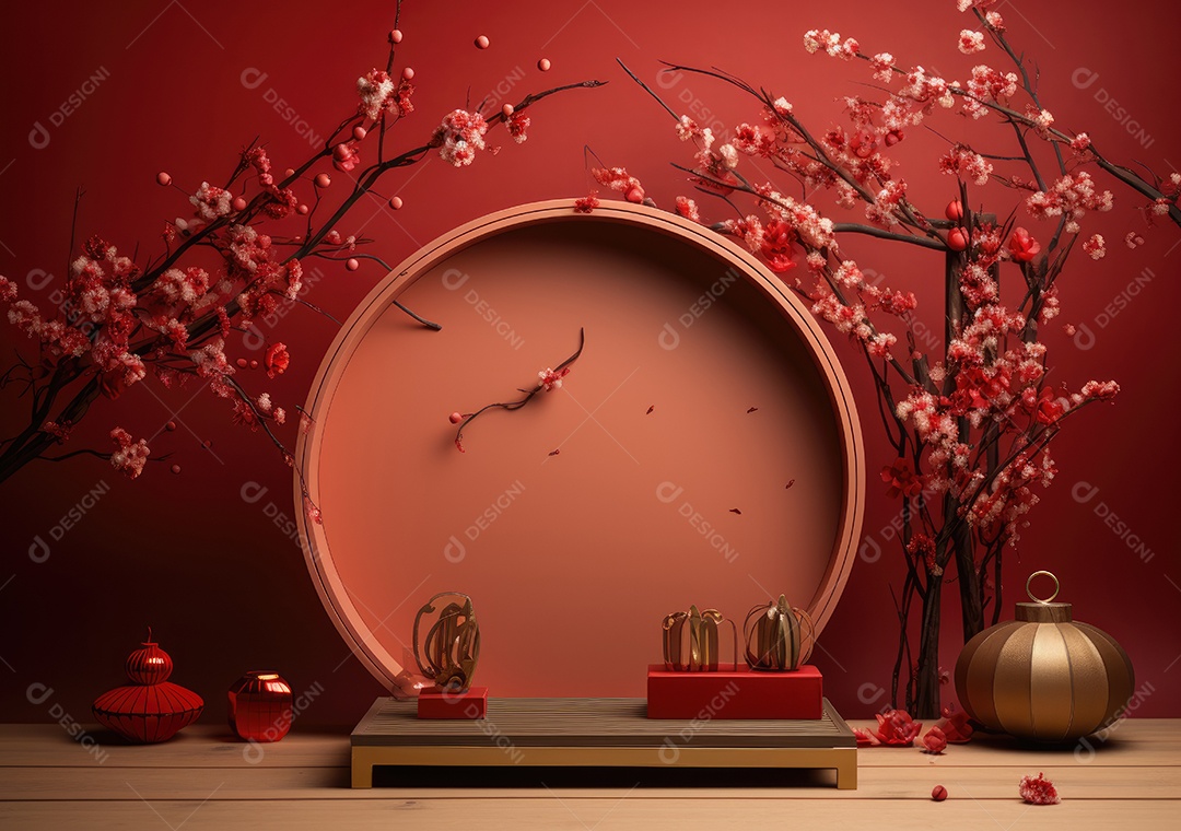 Cenários digitais de aro floral. ensaio montado com adereço Flor e cenário de madeira. Flor pendurada