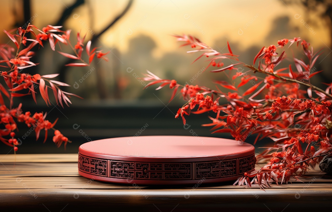 Cenários digitais de aro floral. ensaio montado com adereço Flor e cenário de madeira. Flor pendurada