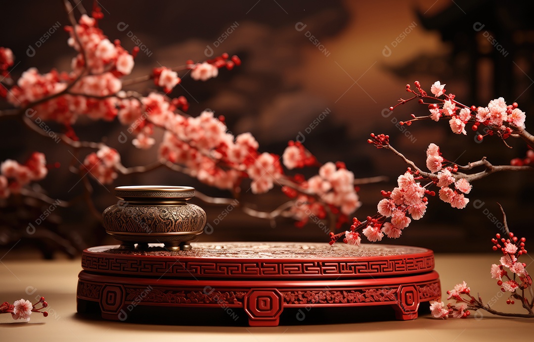 Cenários digitais de aro floral. ensaio montado com adereço Flor e cenário de madeira. Flor pendurada