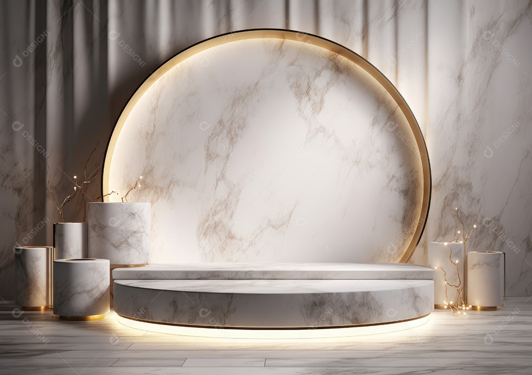 Pódio de cilindro para apresentação de exibição de produtos, ano novo chinês, festivais chineses, Festival do Meio Outono, cartaz, cartão de felicitações