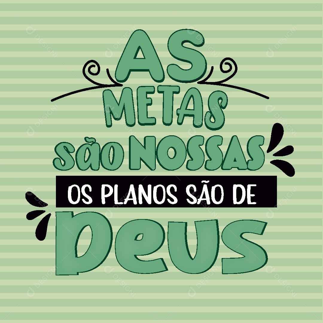 Lettering As Metas São Nossas Os Planos são de Planos Ilustração Vetor EPS