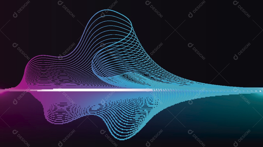 Background Ondulado Futurista Ilustração Vetor EPS