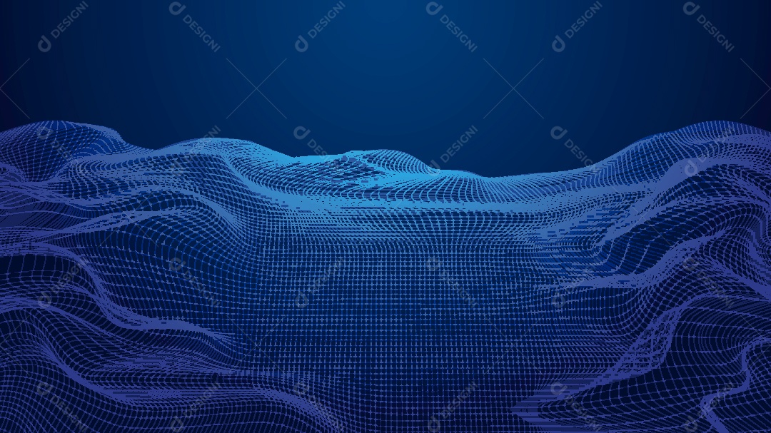 Background Ondulado Futurista Ilustração Vetor EPS