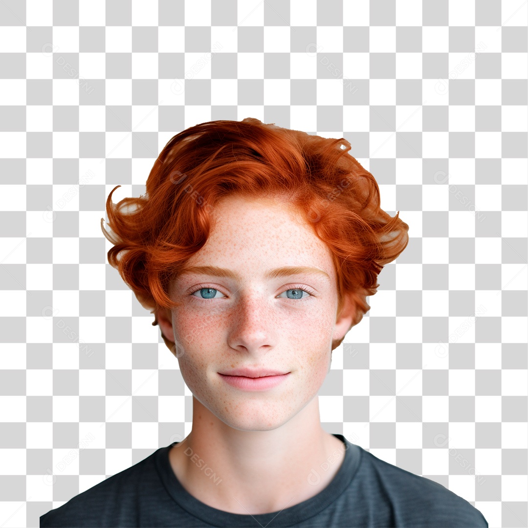 Jovem Rapaz Ruivo PNG Transparente
