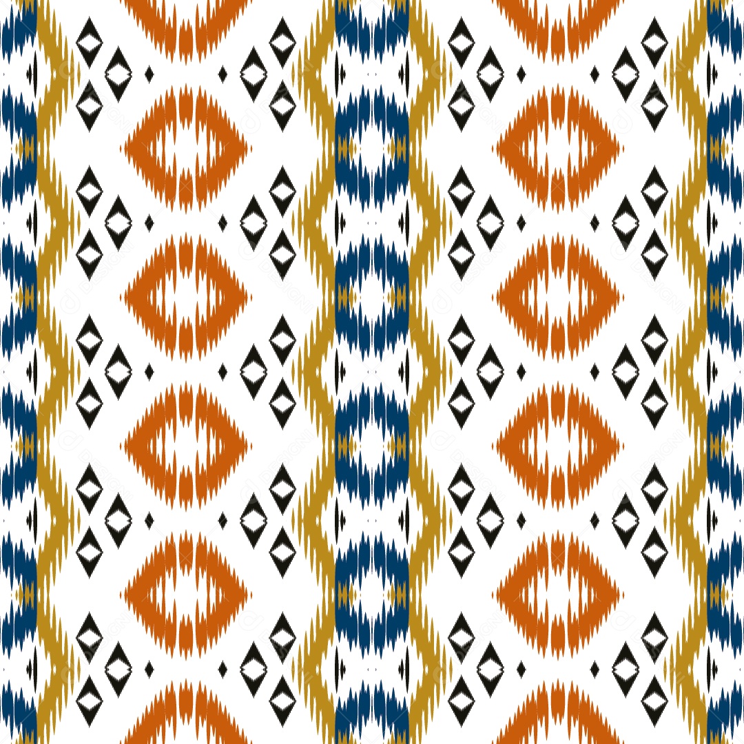 Tecido de Seda Tradicional Padrão Sem Costura Ilustração Vetor EPS