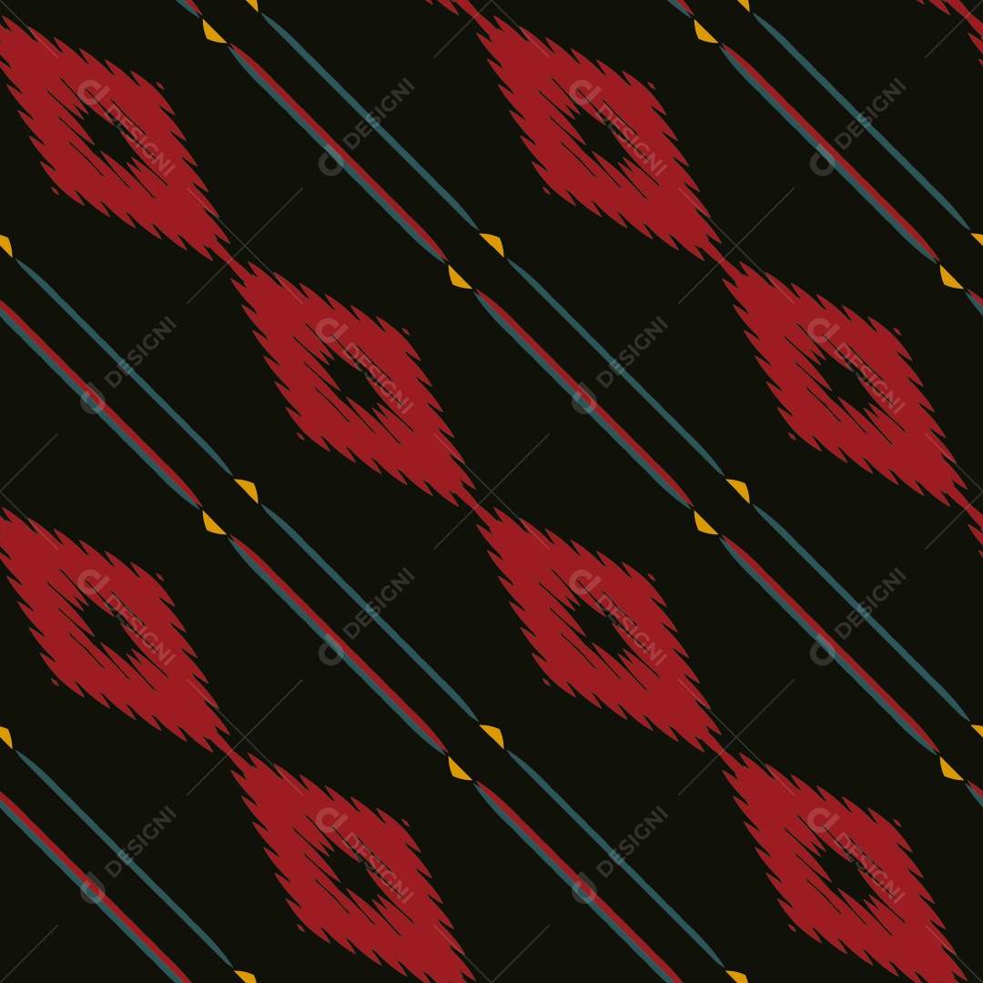 Tecido de Seda Tradicional Padrão Sem Costura Ilustração Vetor EPS