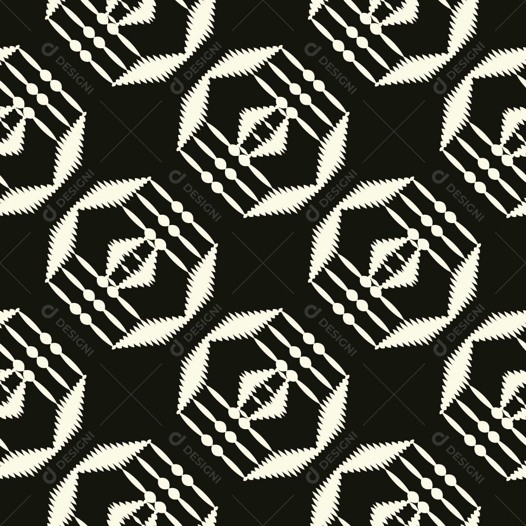 Tecido de Seda Tradicional Padrão Sem Costura Ilustração Vetor EPS