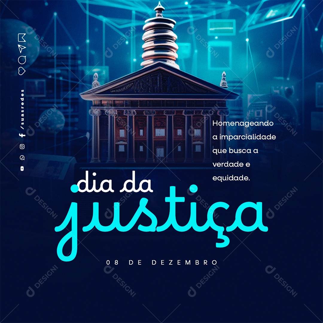 Dia da Justiça 08 de Dezembro Social Media PSD Editável